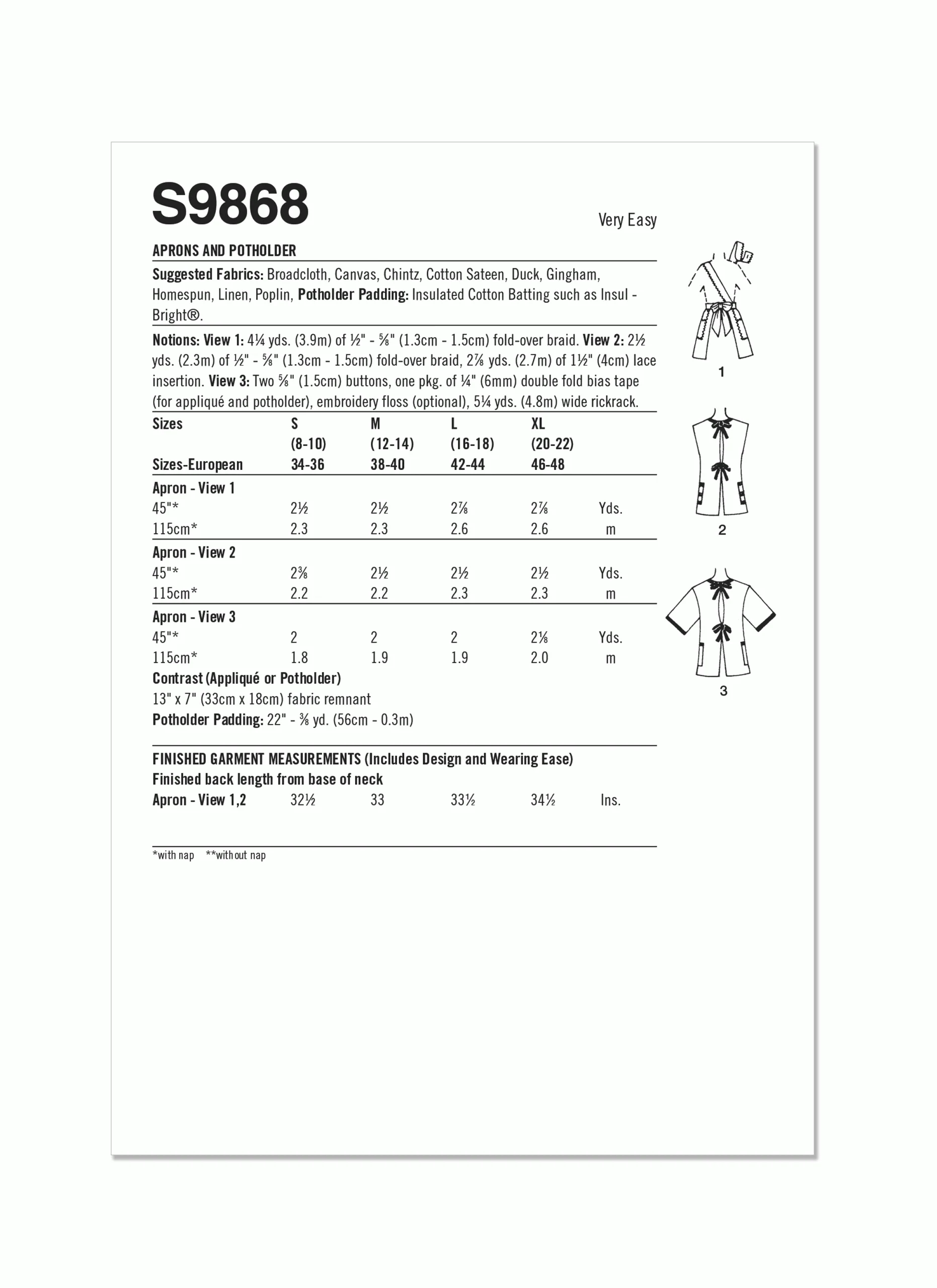Simplicity Aprons S9868 - Image 4