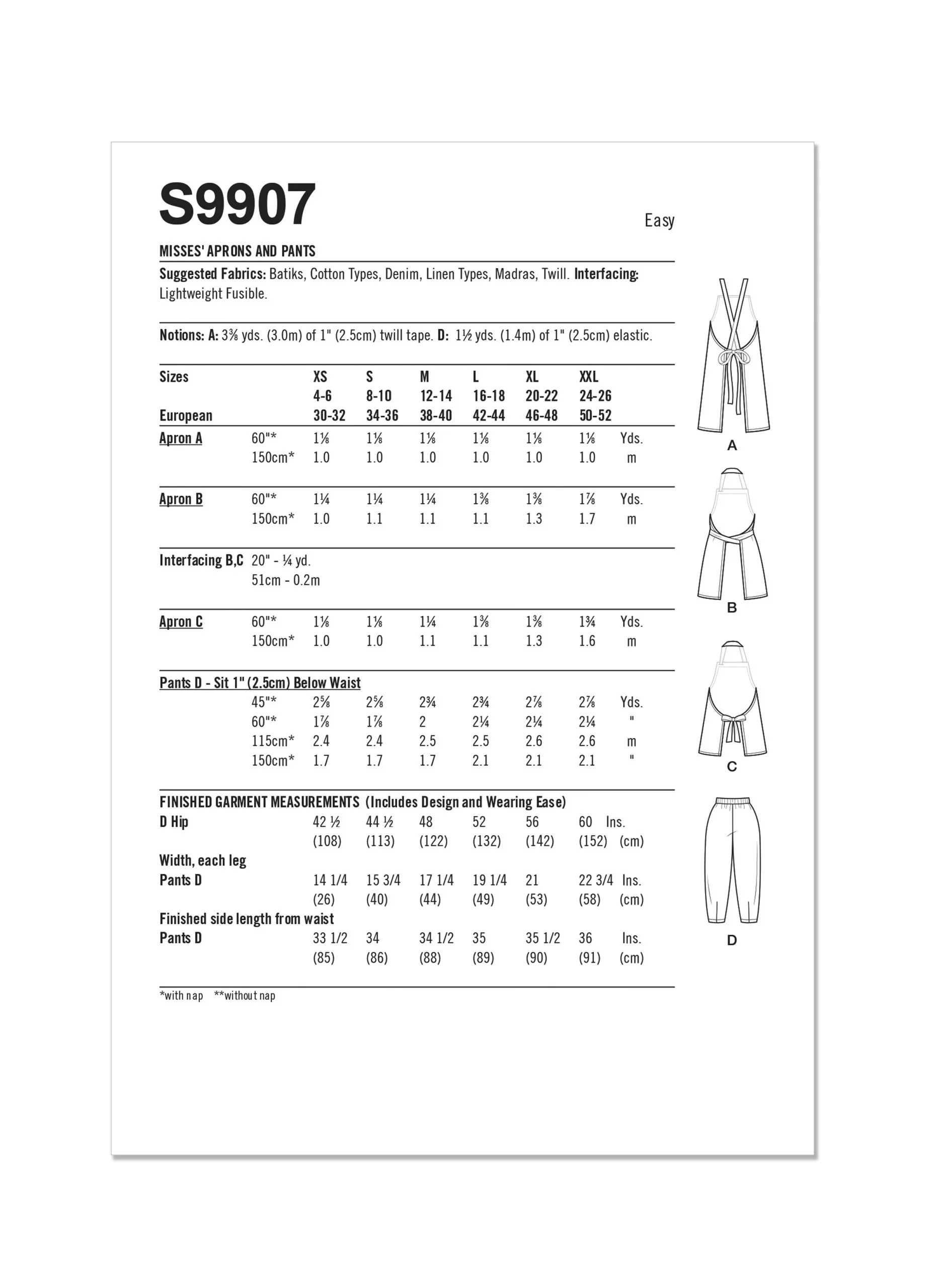 Simplicity Aprons & Trousers S9907 - Image 14