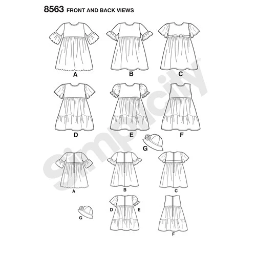 Simplicity Baby/Child Dress S8563 - Image 6