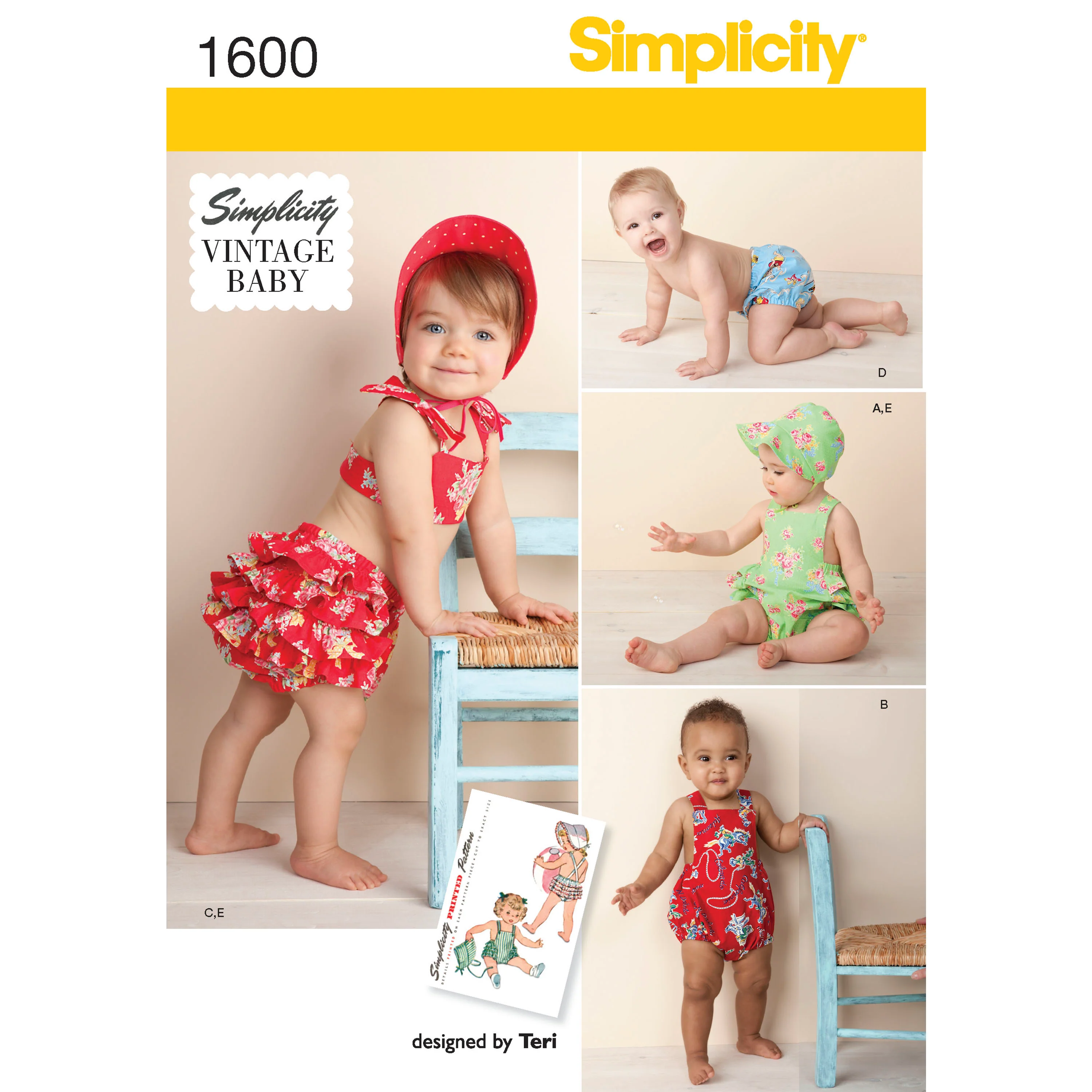 Simplicity Baby's Vintage Romper Set S1600 - Image 2