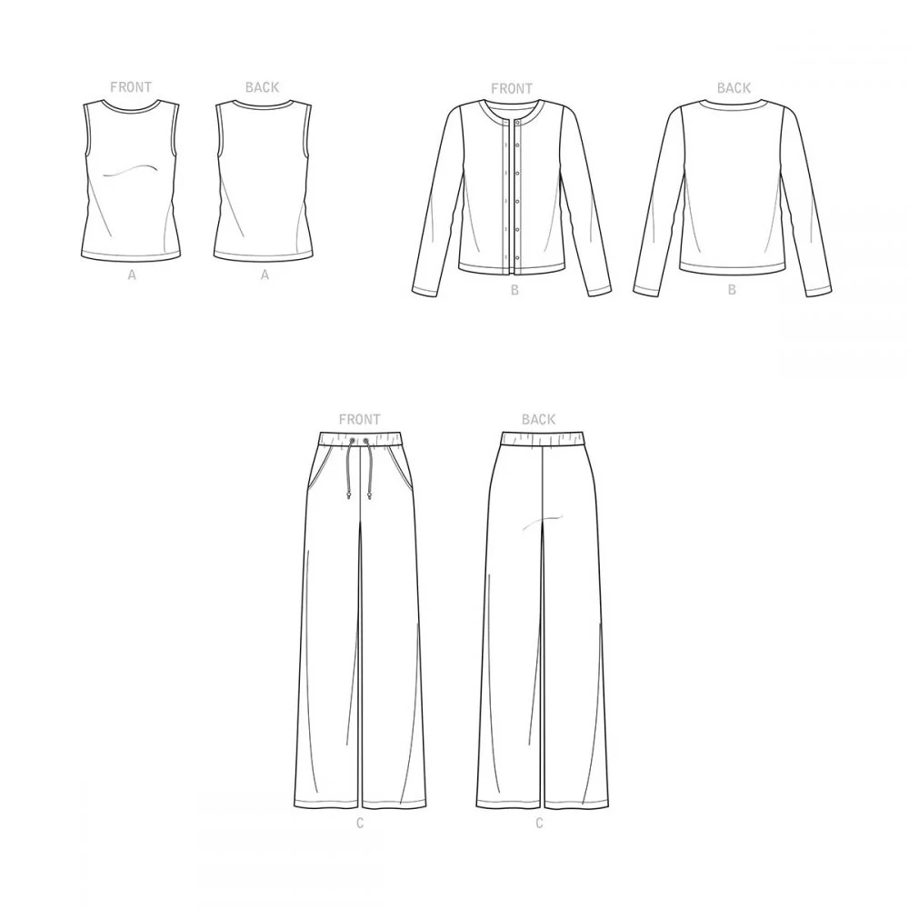 Simplicity Cardigan, Top and Trousers S9272 - Image 7