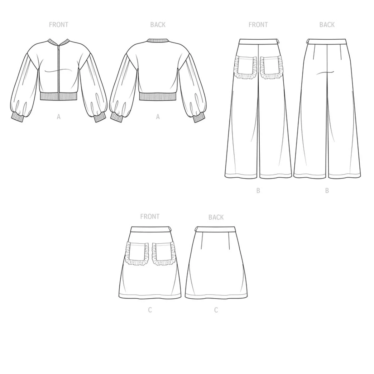 Simplicity Child/Teen Jacket, Trousers and Skirt S9654 - Image 6