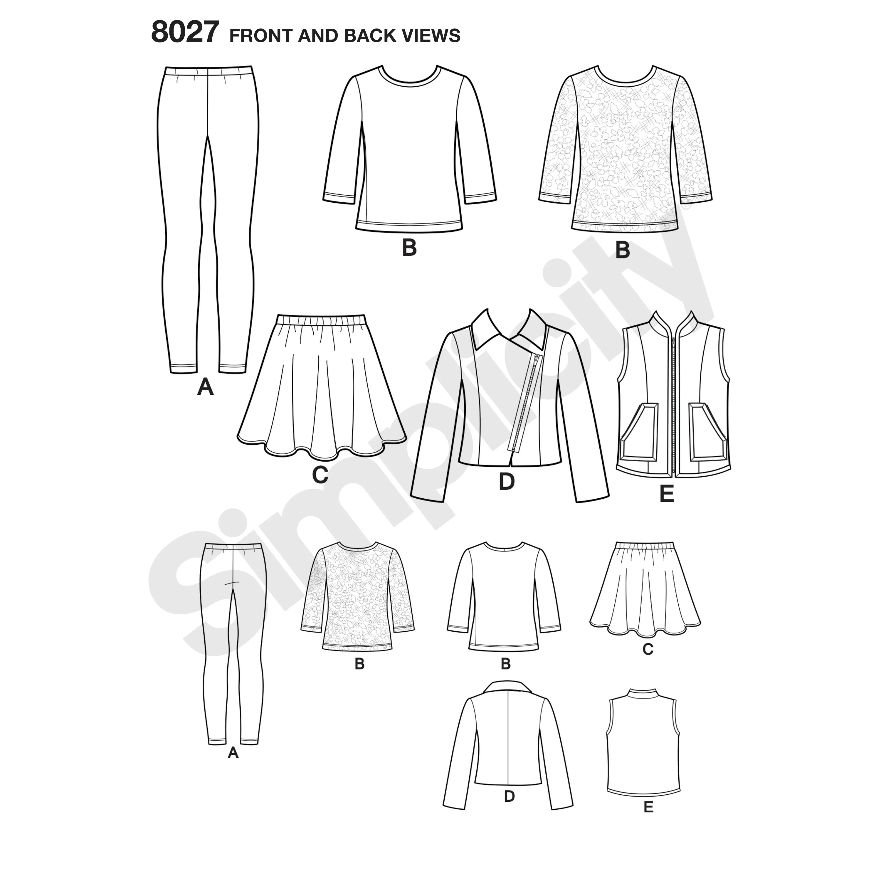 Simplicity Child/Teen Outfit S8027 - Image 4