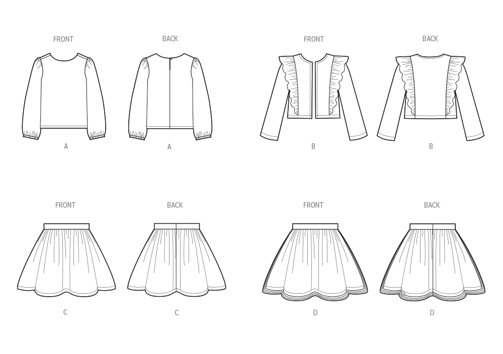 Simplicity Child/Teen Skirts, Jacket & Tops S3044 - Image 9