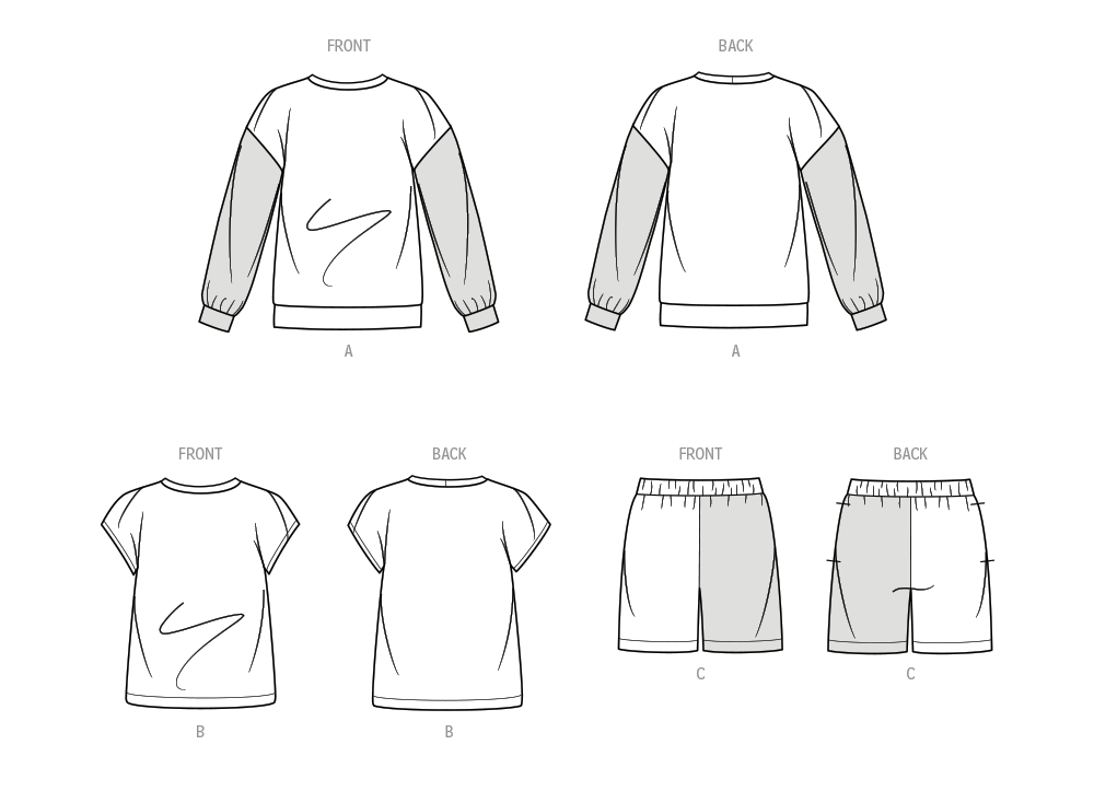 Simplicity Child/Teen Sweatshirt and Shorts S9801 - Image 10