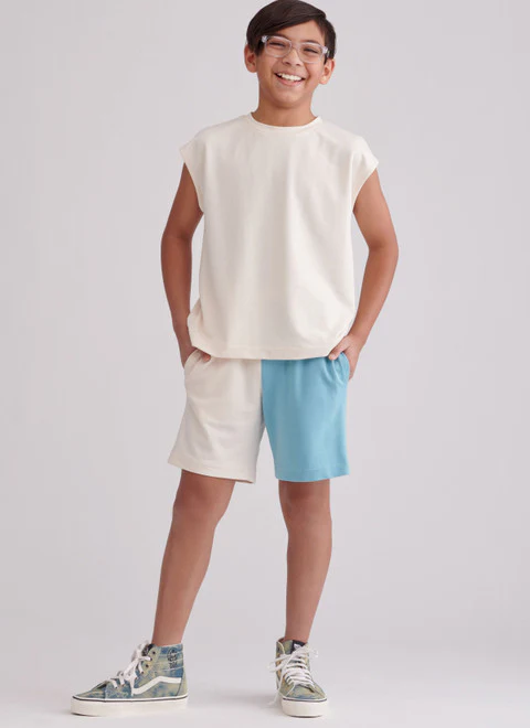 Simplicity Child/Teen Sweatshirt and Shorts S9801 - Image 3