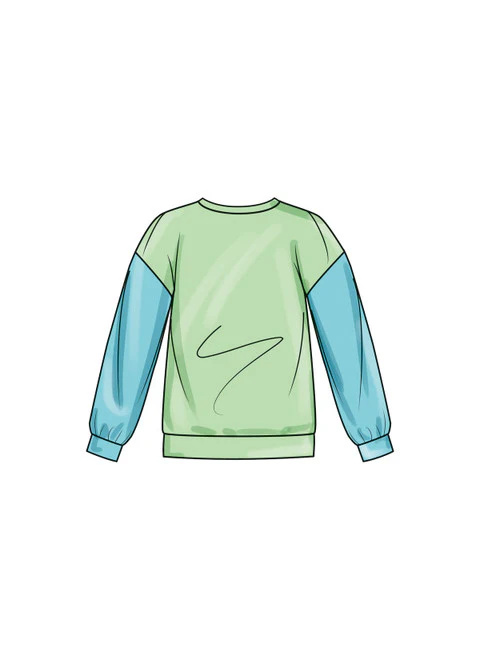 Simplicity Child/Teen Sweatshirt and Shorts S9801 - Image 6