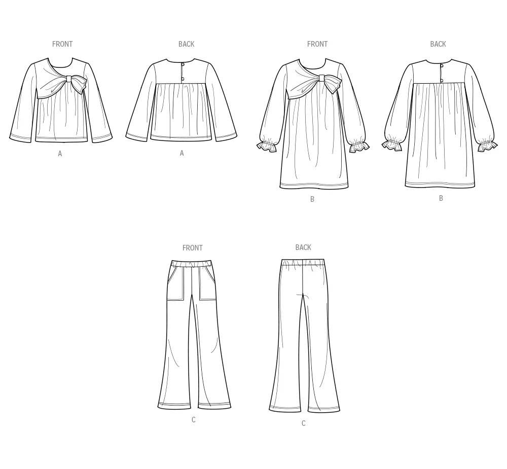 Simplicity Child/Teen Top, Dress & Trousers S3015 - Image 8