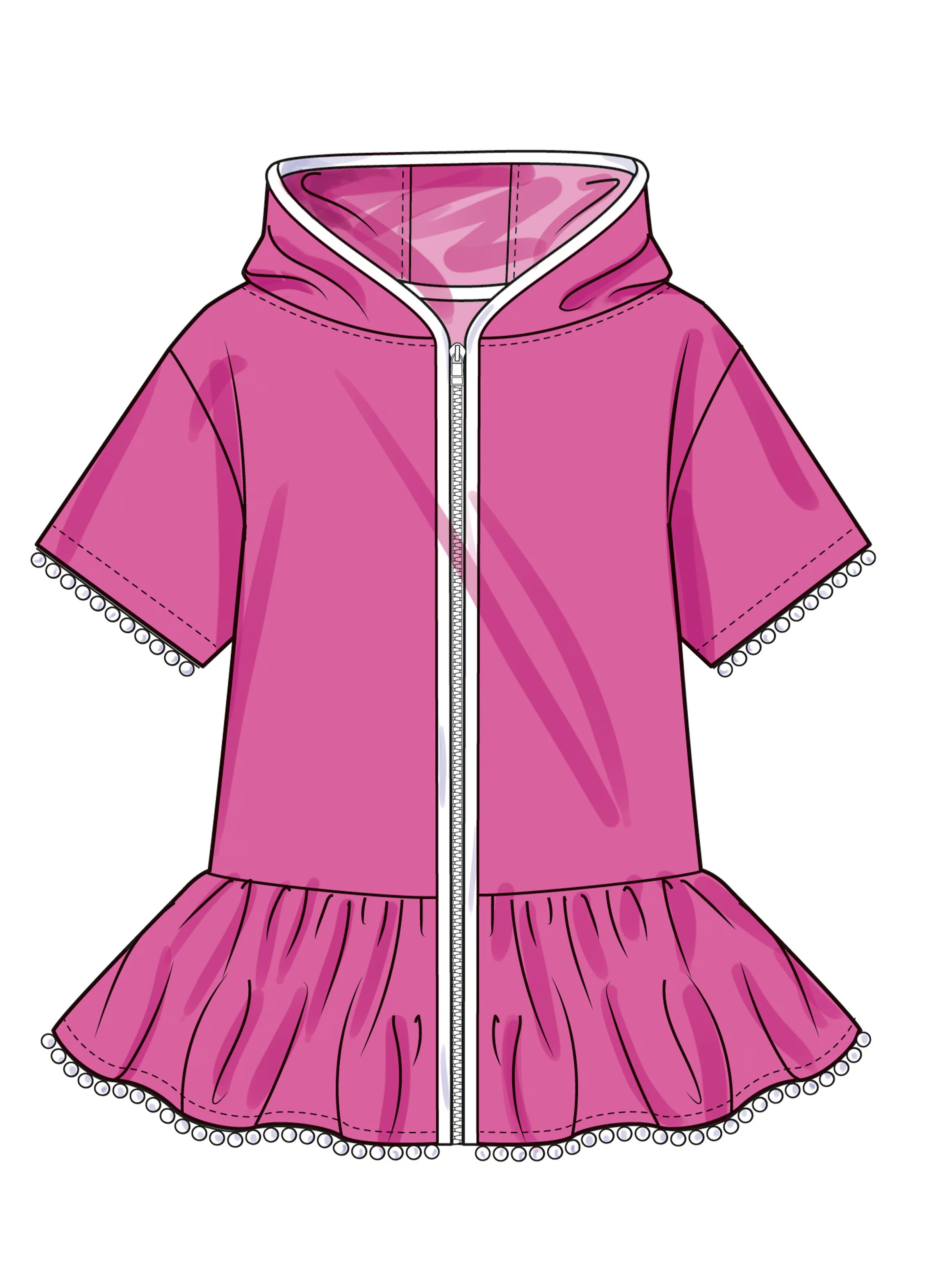 Simplicity Children's and Girls' Hooded Cover Up S3147 - Image 7