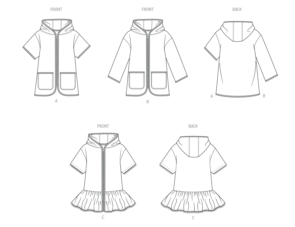 Simplicity Children's and Girls' Hooded Cover Up S3147 - Image 9