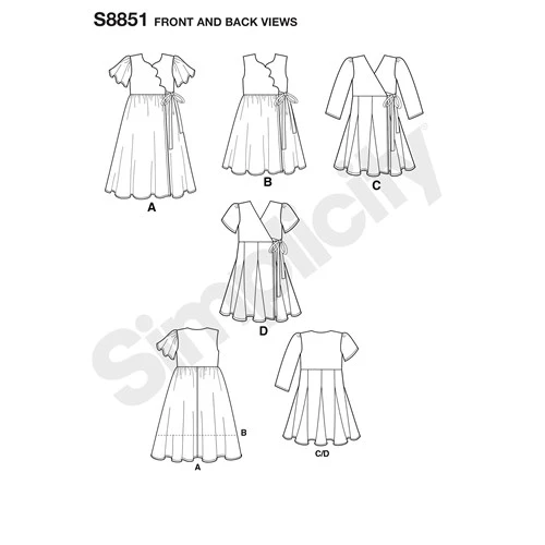 Simplicity Children's Dress S8851 - Image 4