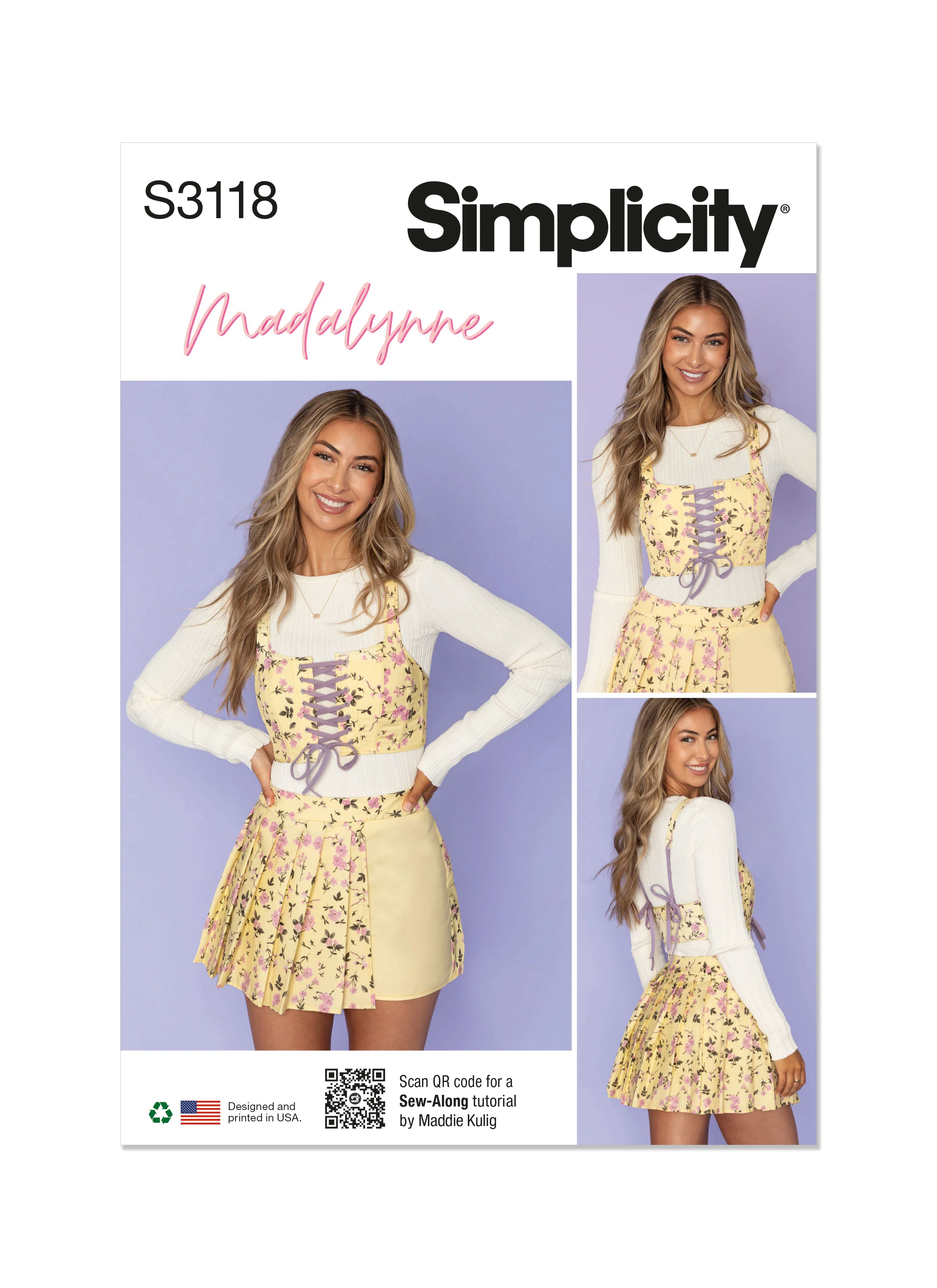 Simplicity Cropped Corset and Skort S3118 - Image 2