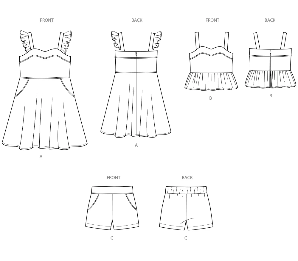 Simplicity Toddlers' Dress, Top and Shorts S3112 - Image 7