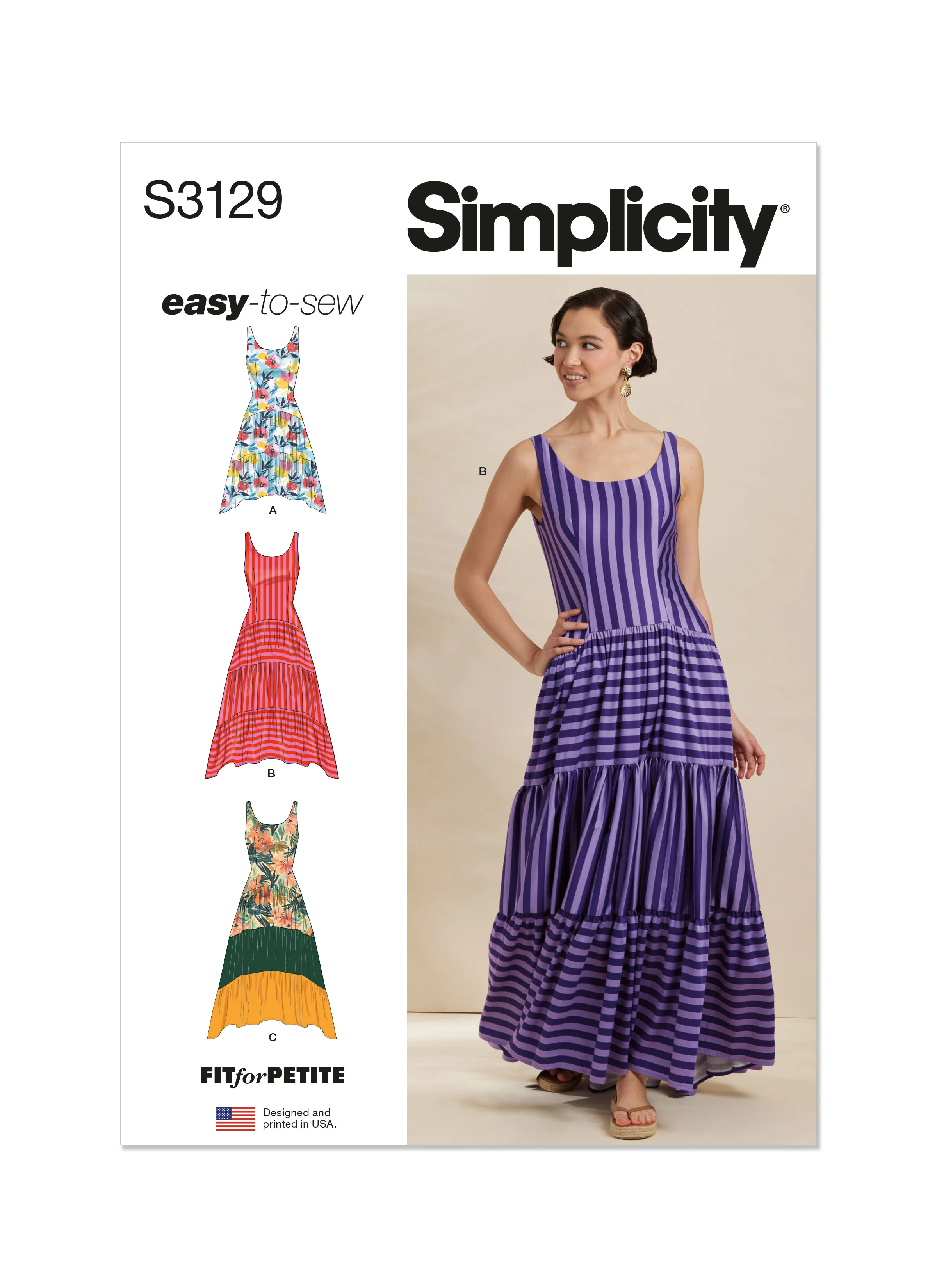 Simplicity Dresses with Petite Lines S3129 - Image 2