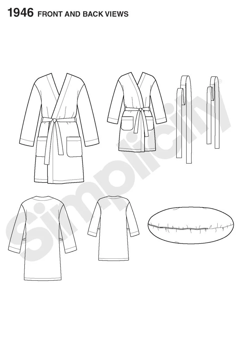 Simplicity Family Dressing Gown S1946 - Image 3