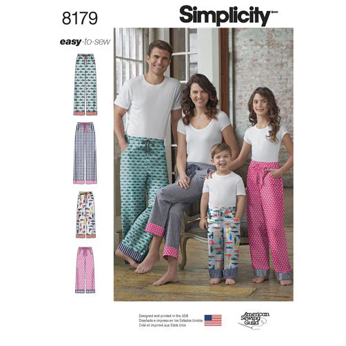 Simplicity Family Pj Bottoms S8179 - Image 2