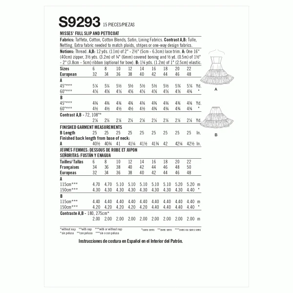 Simplicity Full Slip and Petticoat S9293 - Image 5