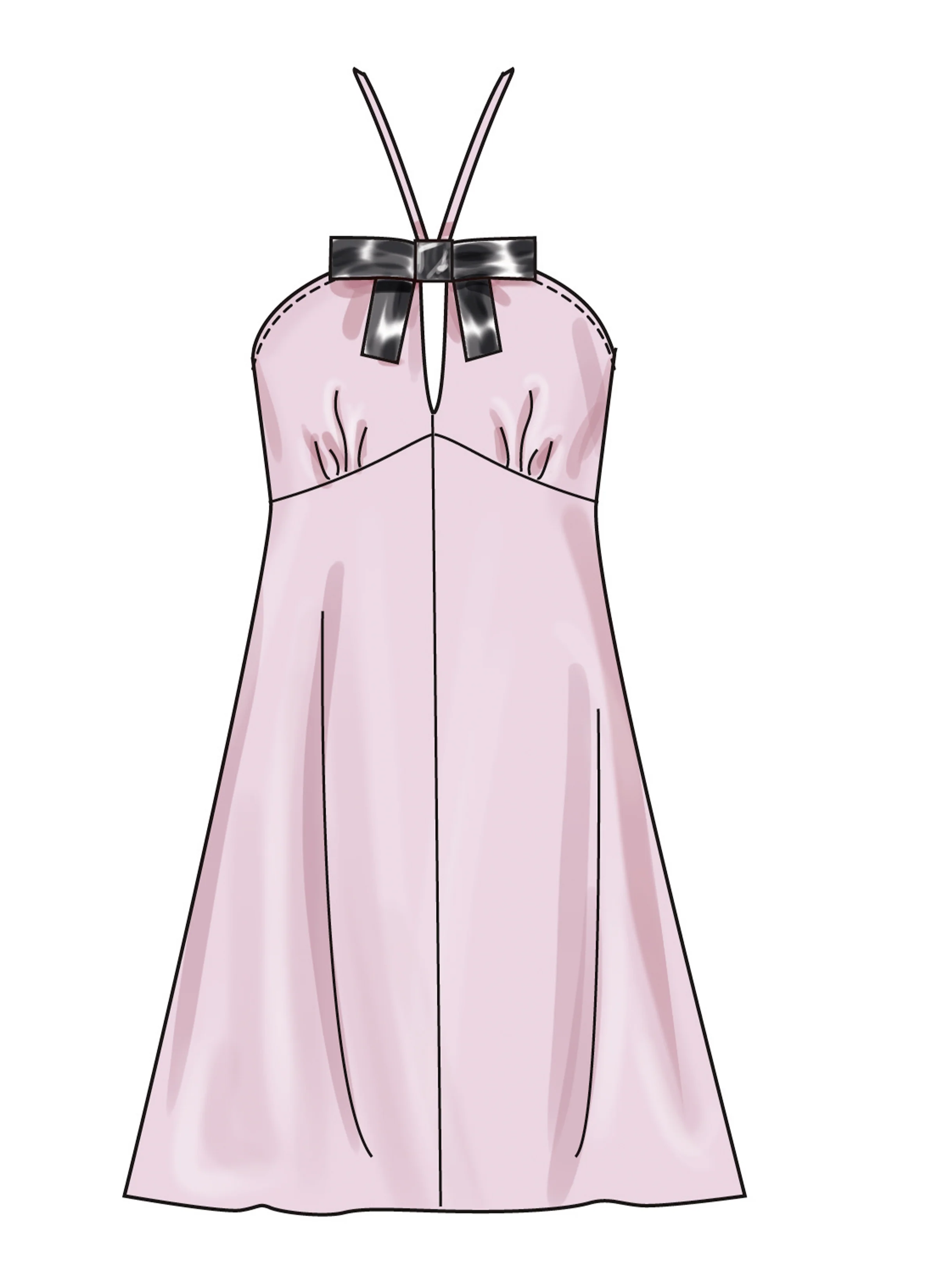 Simplicity Halter Dress S3133 - Image 4