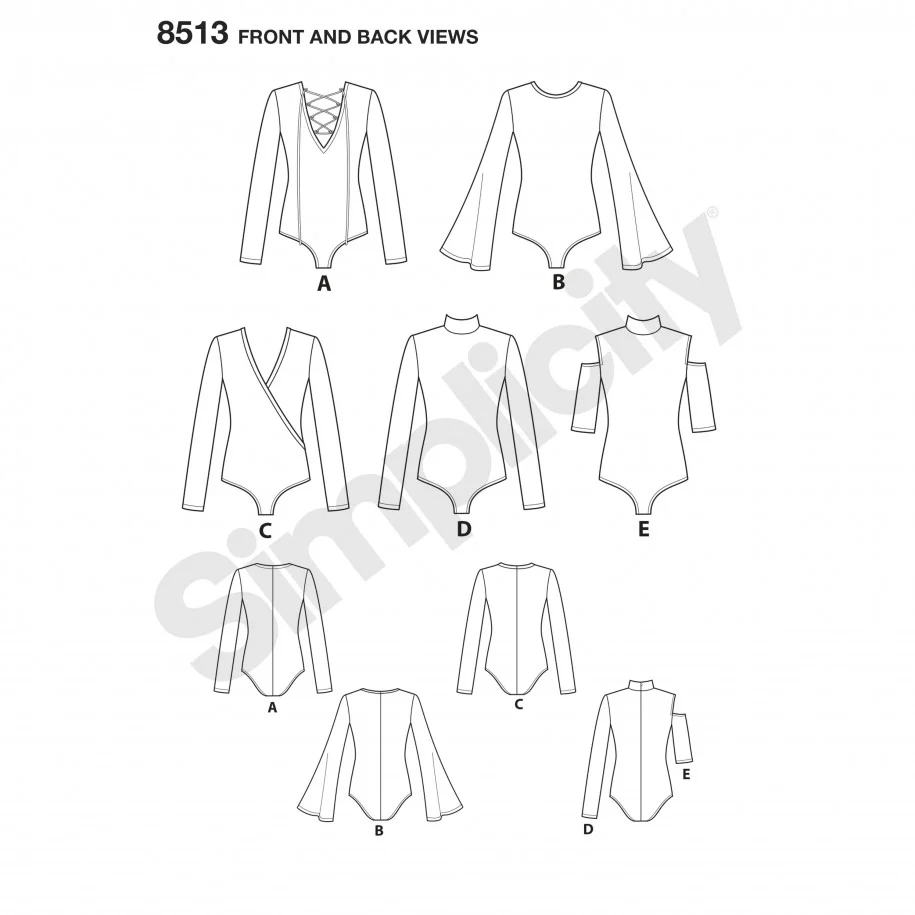 Simplicity Knit Bodysuits S8513 - Image 4