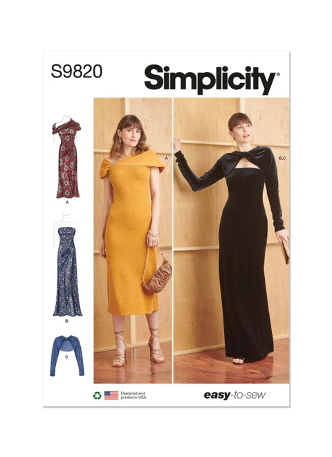 Simplicity Knit Dresses & Shrug S9820 - Image 2