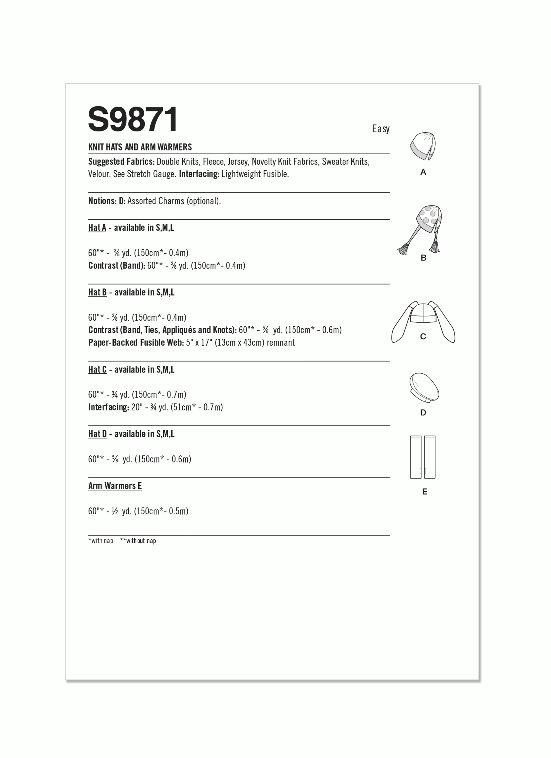 Simplicity Knit Hats S9871 - Image 7