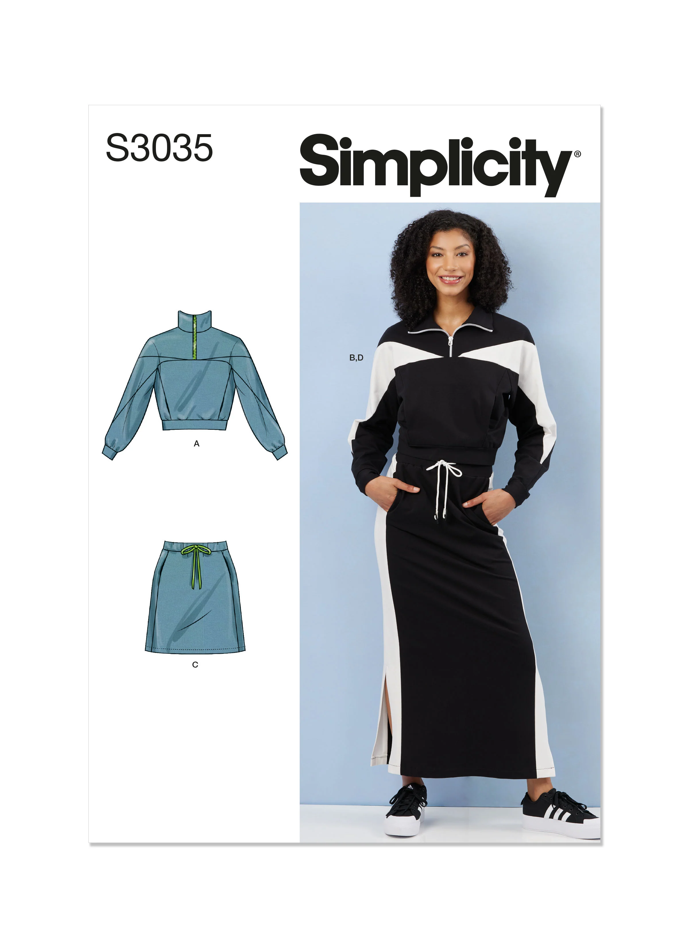 Simplicity Knit Top & Skirt S3035 - Image 2