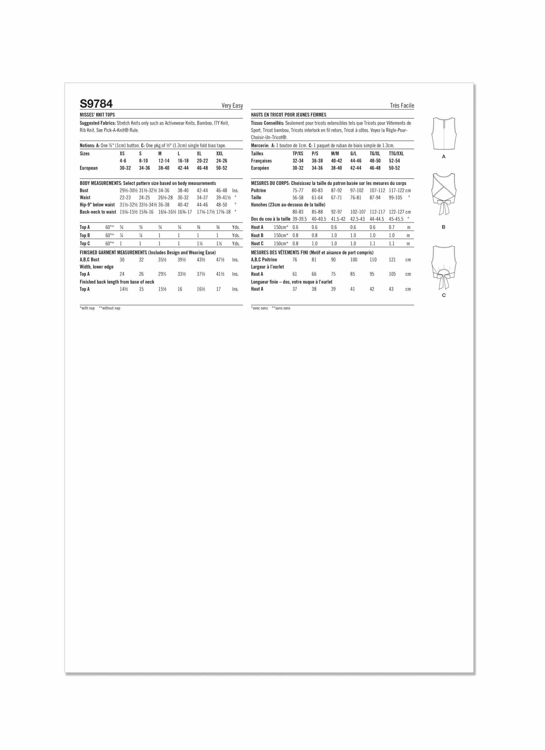 Simplicity Knit Tops S9784 - Image 8