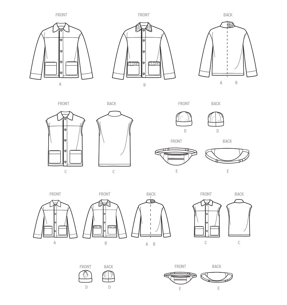 Simplicity Men's/Boys Jacket, Waistcoat, Hat and Crossbody Bag S9694 - Image 7
