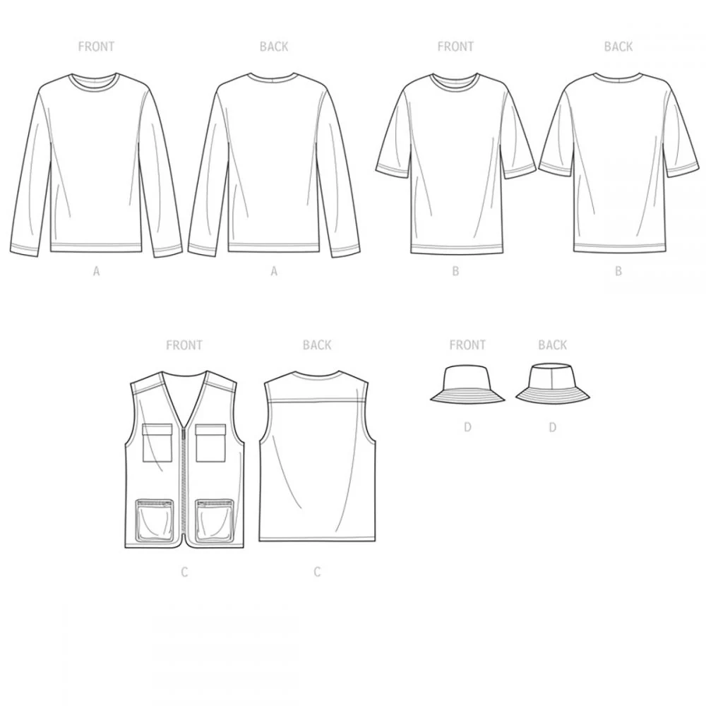 Simplicity Men's Knit Top, Vest and Hat S9651 - Image 8