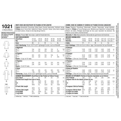 Simplicity Men's Pyjamas and Robe S1021 - Image 8