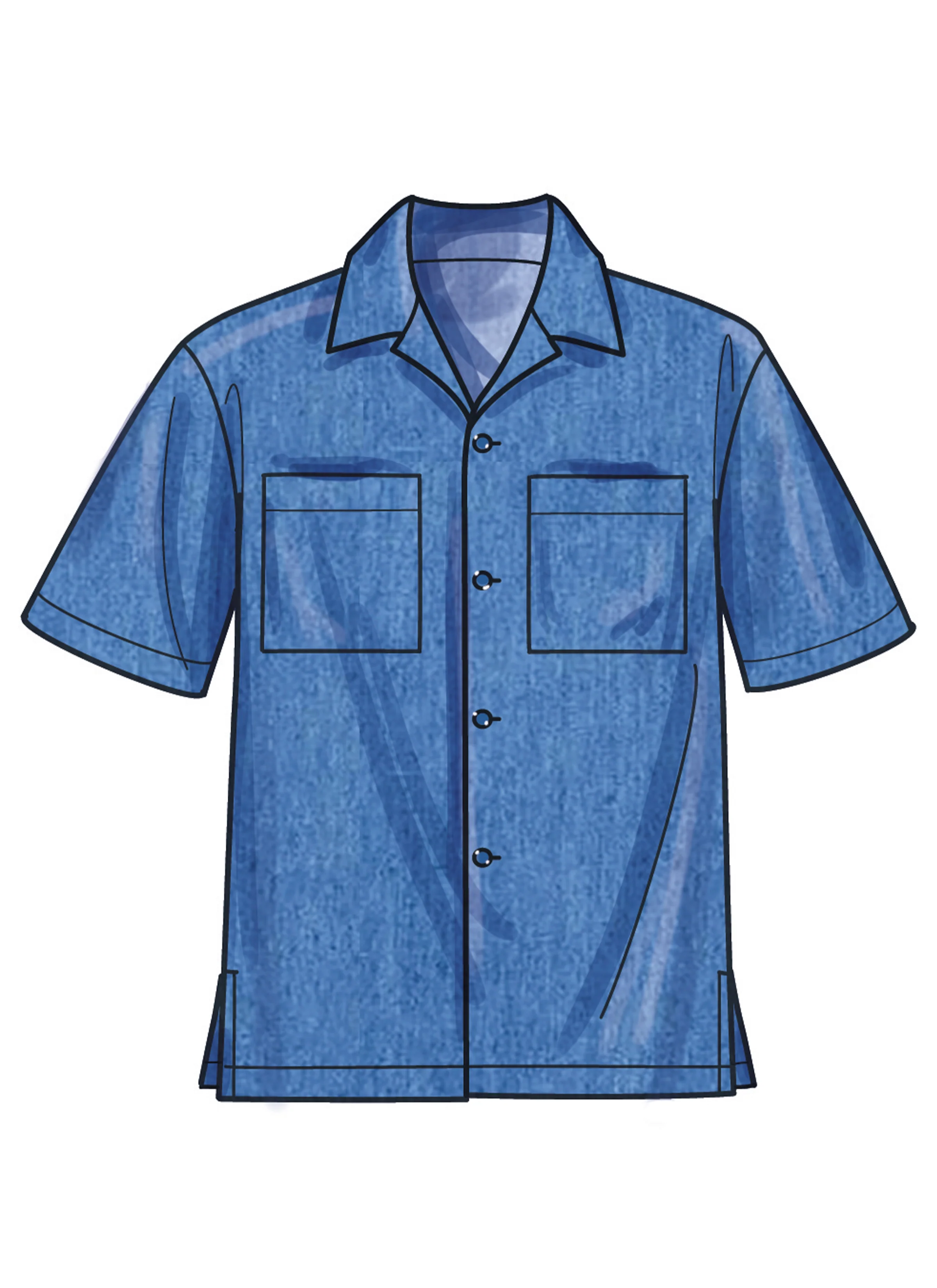 Simplicity Men's T-shirt, Shirt & Shorts S9960 - Image 6