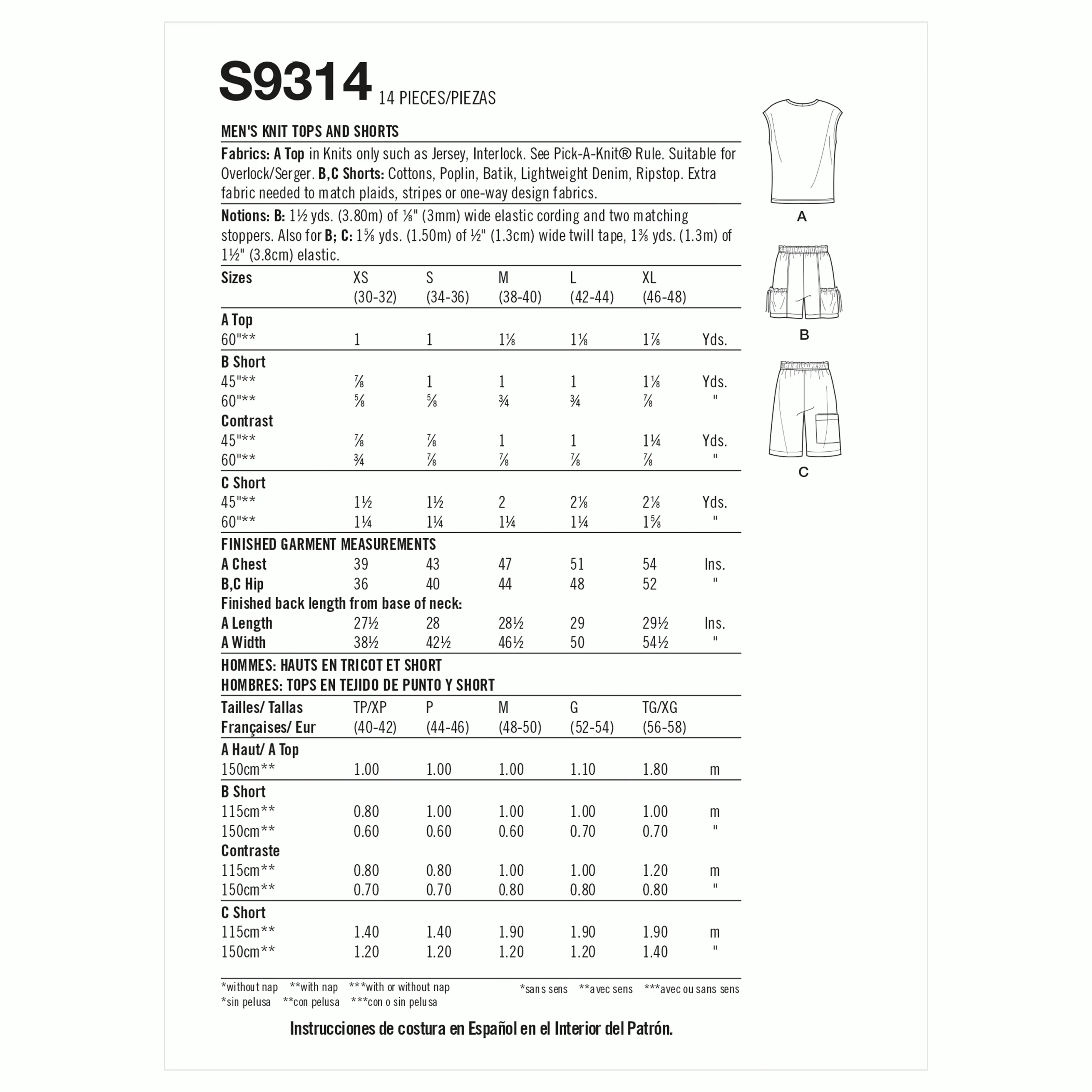 Simplicity Men's Top and Shorts S9314 - Image 5