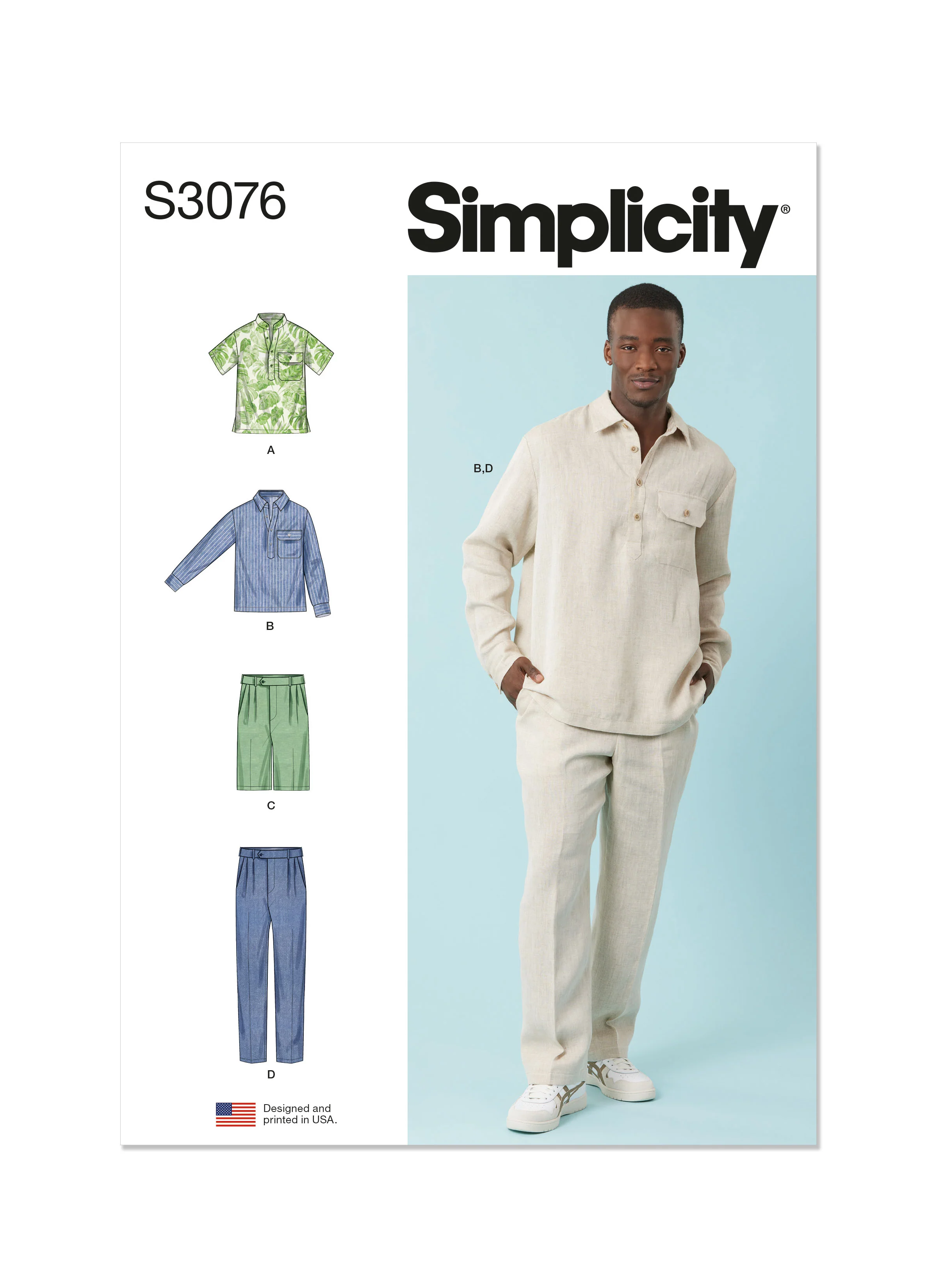 Simplicity Men's Tops, Shorts and Trousers S3076 - Image 2