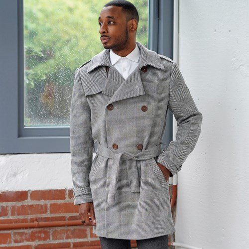 Simplicity Men's Trench Coats S9389 - Image 3