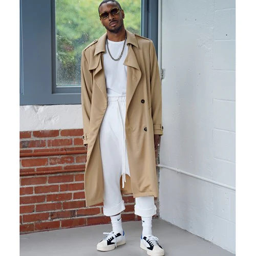 Simplicity Men's Trench Coats S9389 - Image 4