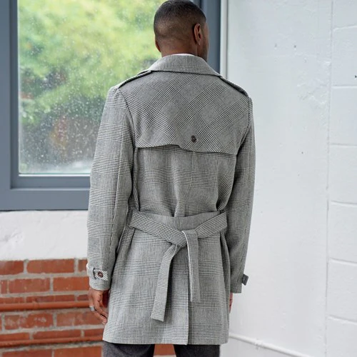 Simplicity Men's Trench Coats S9389 - Image 7