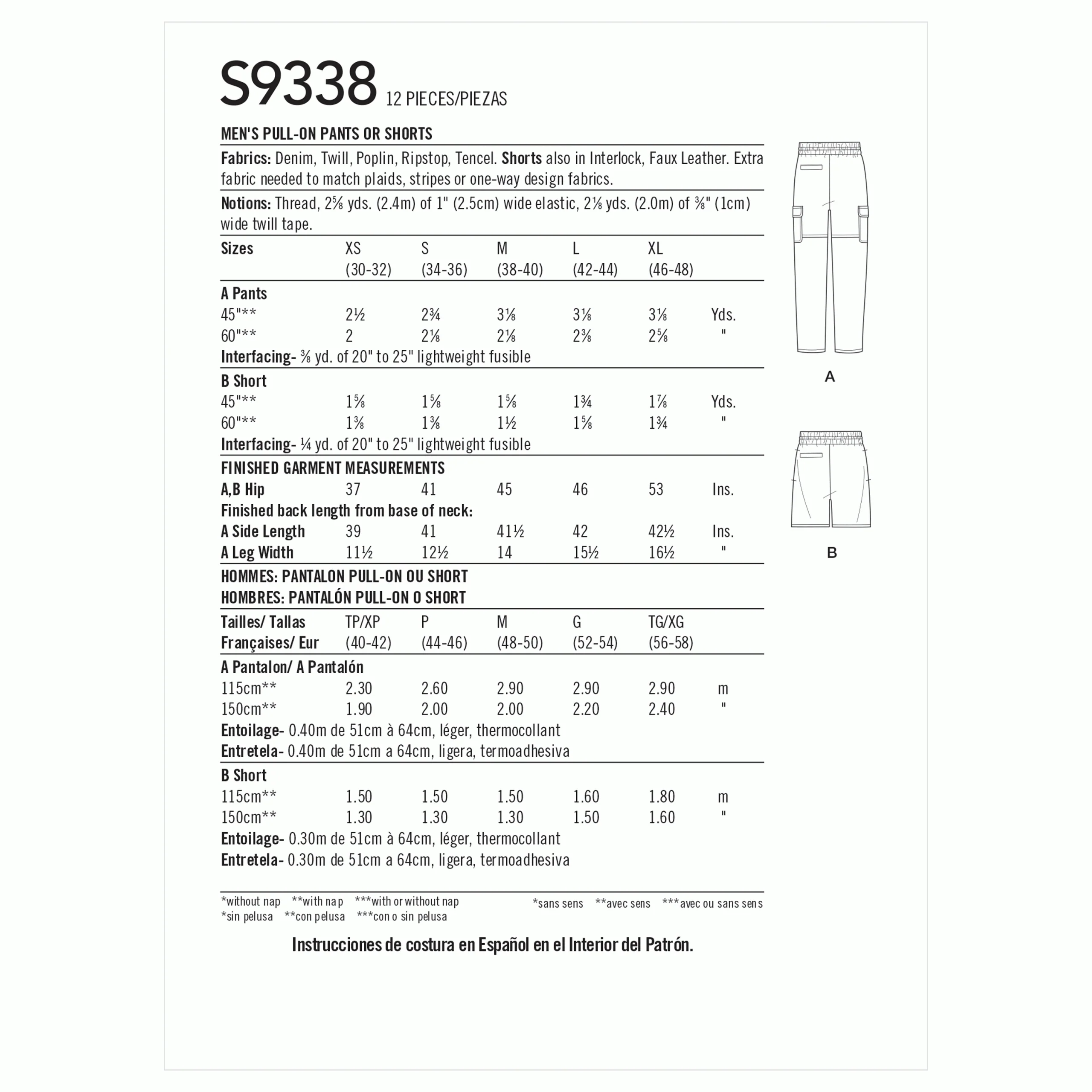 Simplicity Men's Trousers and Shorts S9338 - Image 7