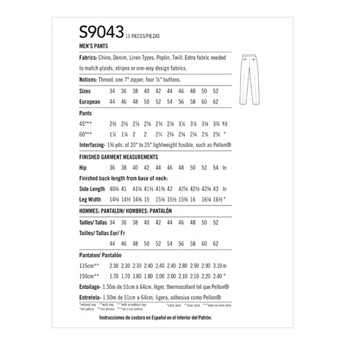 Simplicity Men's Trousers S9043 - Image 7