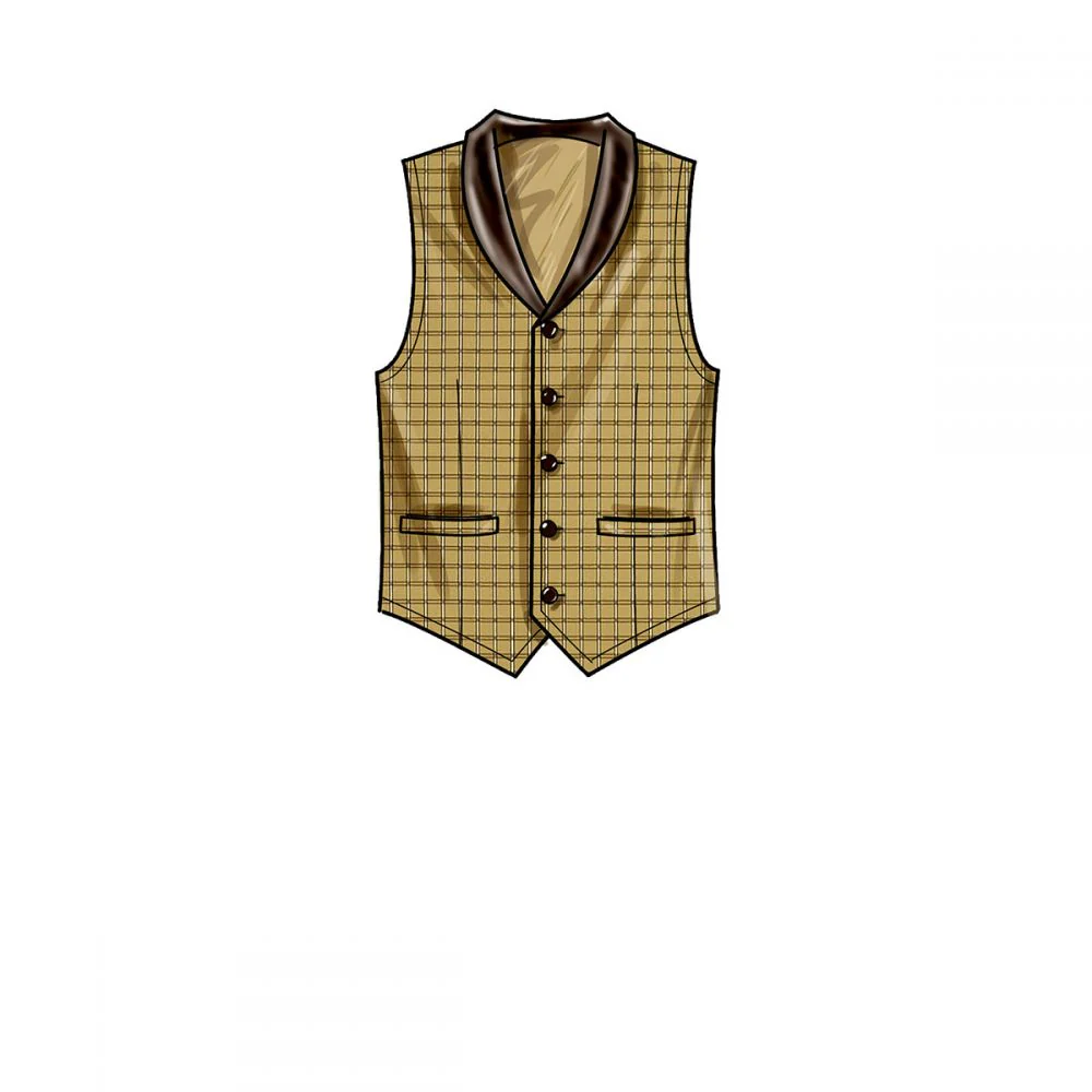 Simplicity Men's Waistcoat S9457 - Image 6