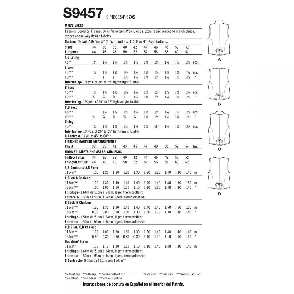 Simplicity Men's Waistcoat S9457 - Image 9