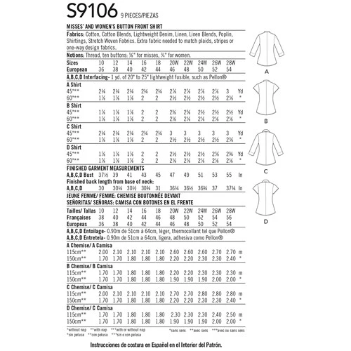Simplicity Shirt S9106 - Image 5