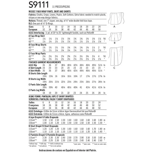 Simplicity Skirt, Shorts and Trousers S9111 - Image 6