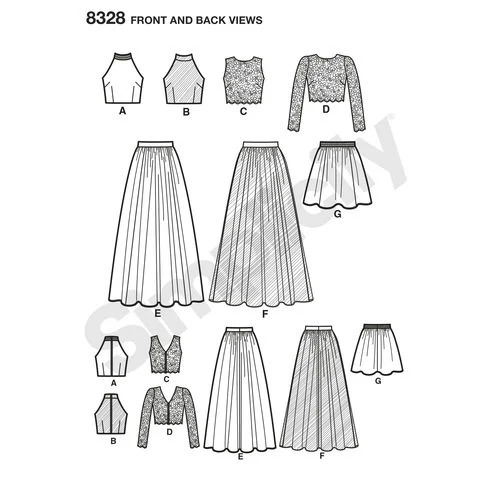 Simplicity Skirts and Tops S8328 - Image 7