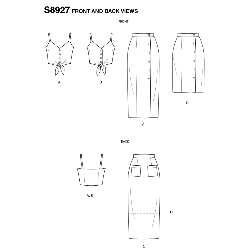 Simplicity Top and Skirt S8927 - Image 4