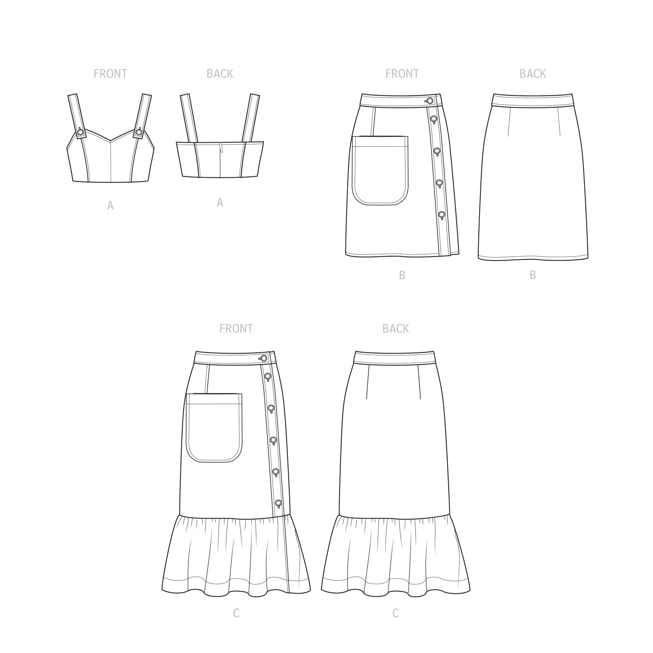 Simplicity Top and Skirts S9552 - Image 7