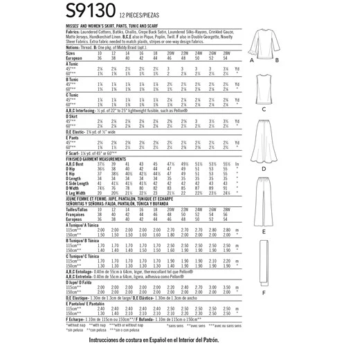 Simplicity Top, Skirt and Trousers S9130 - Image 4