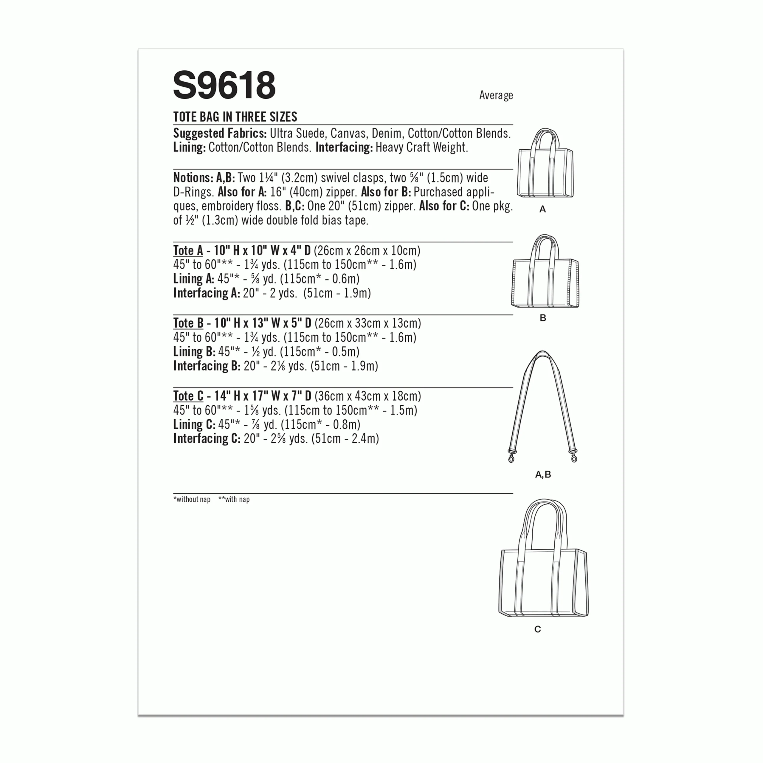 Simplicity Tote Bags S9618 - Image 6