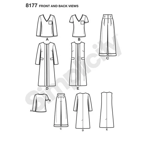 Simplicity Trouser, Coat, Vest and Top S8177 - Image 6