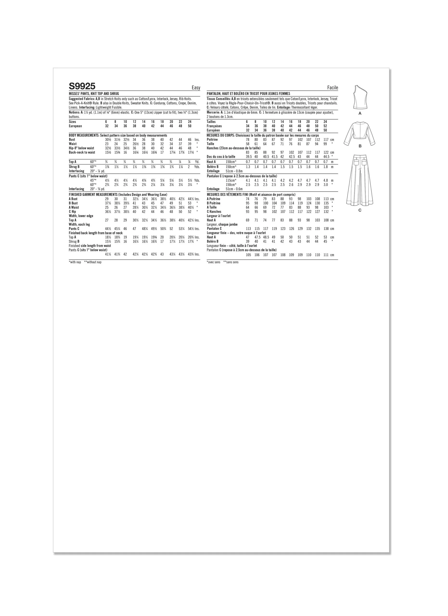 Simplicity Trousers, Shrug & Top S9925 - Image 12