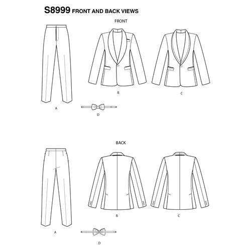 Simplicity Tuxedo Jacket, Trousers S8899 - Image 5